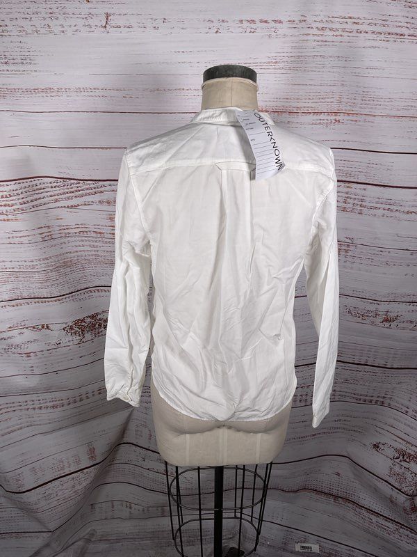 NEW Outerknown Women's White Button Up Blouse Size S Sample