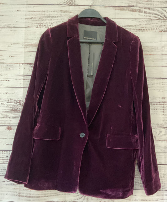 NWT Women's Banana Republic Purple Velvet Jacket Size 6