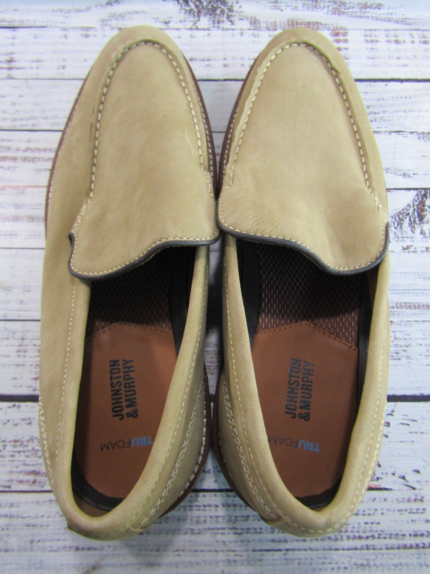 Johnston & Murphy Upton Venetian Men's Brown Suede Loafers Size 12