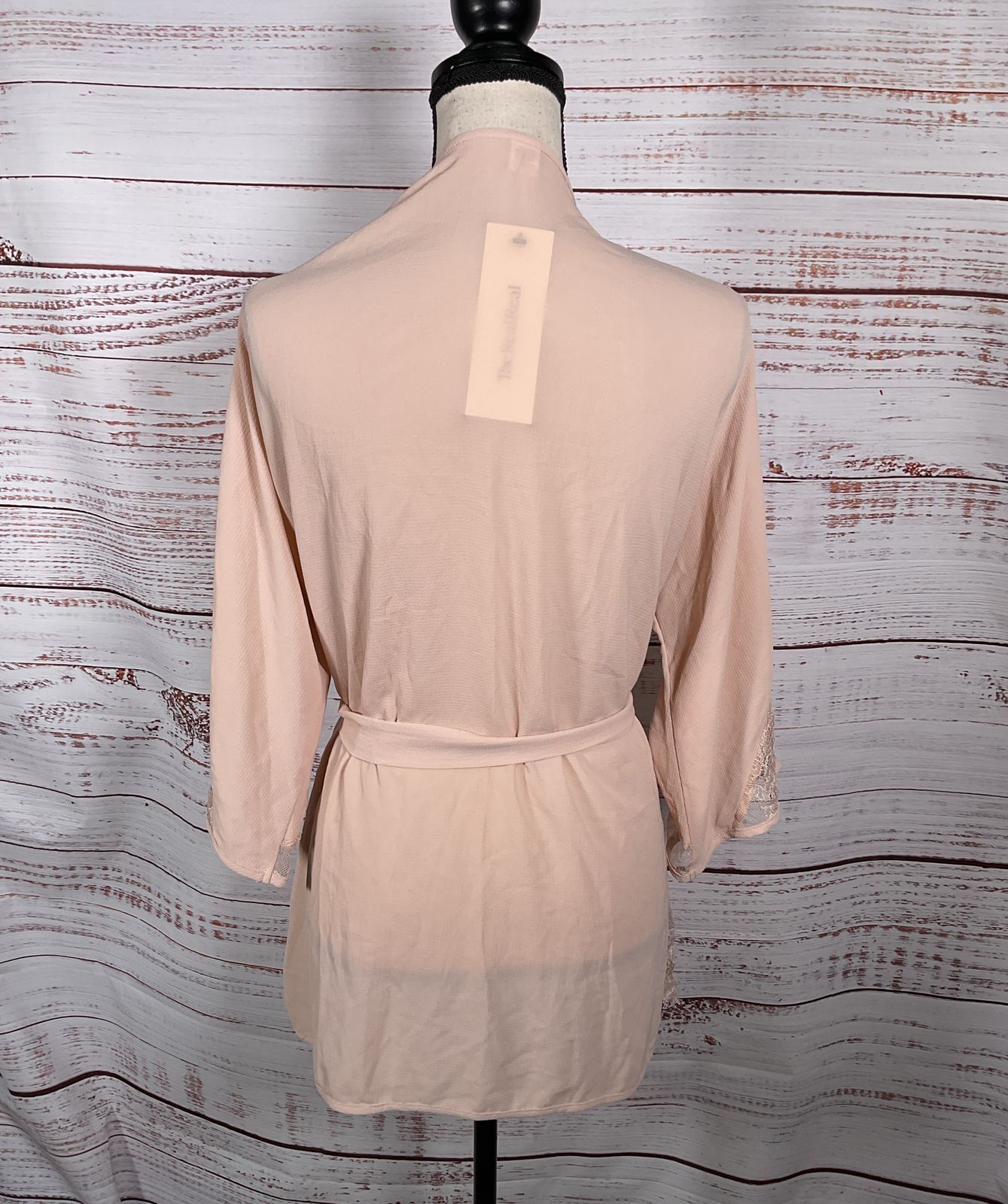 Only Hearts Shall Venice Short Lace Hem Robe Pink S