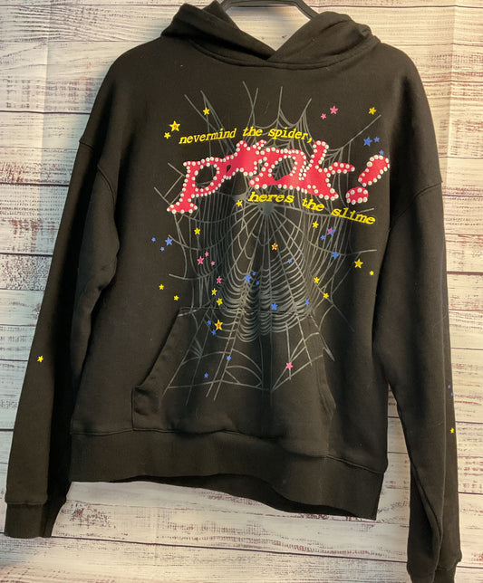 Unisex Sp5der Black Hoodie Size M