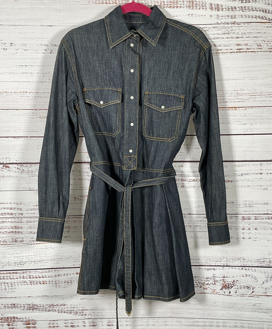 Valentino Denim Long Sleeved Romper Blue 40 Euro 8 US