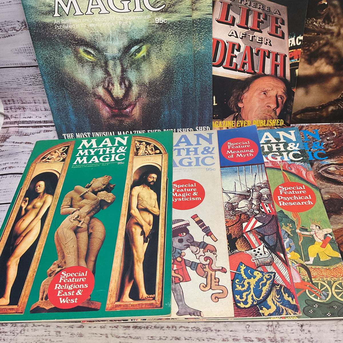 Man Myth & Magic Magazine Lot Of 13 1, 1, 2, 3, 4, 5, 6, 7, 8, 9, 10, 11, 13