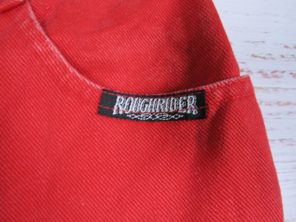Vintage Roughrider by Circle T Women's Distressed Red Denim Jeans Size 13/14