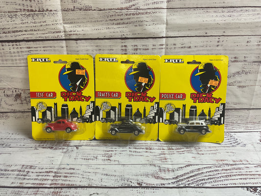 Vintage ERTL Dick Tracy Die Cast 3 Cars