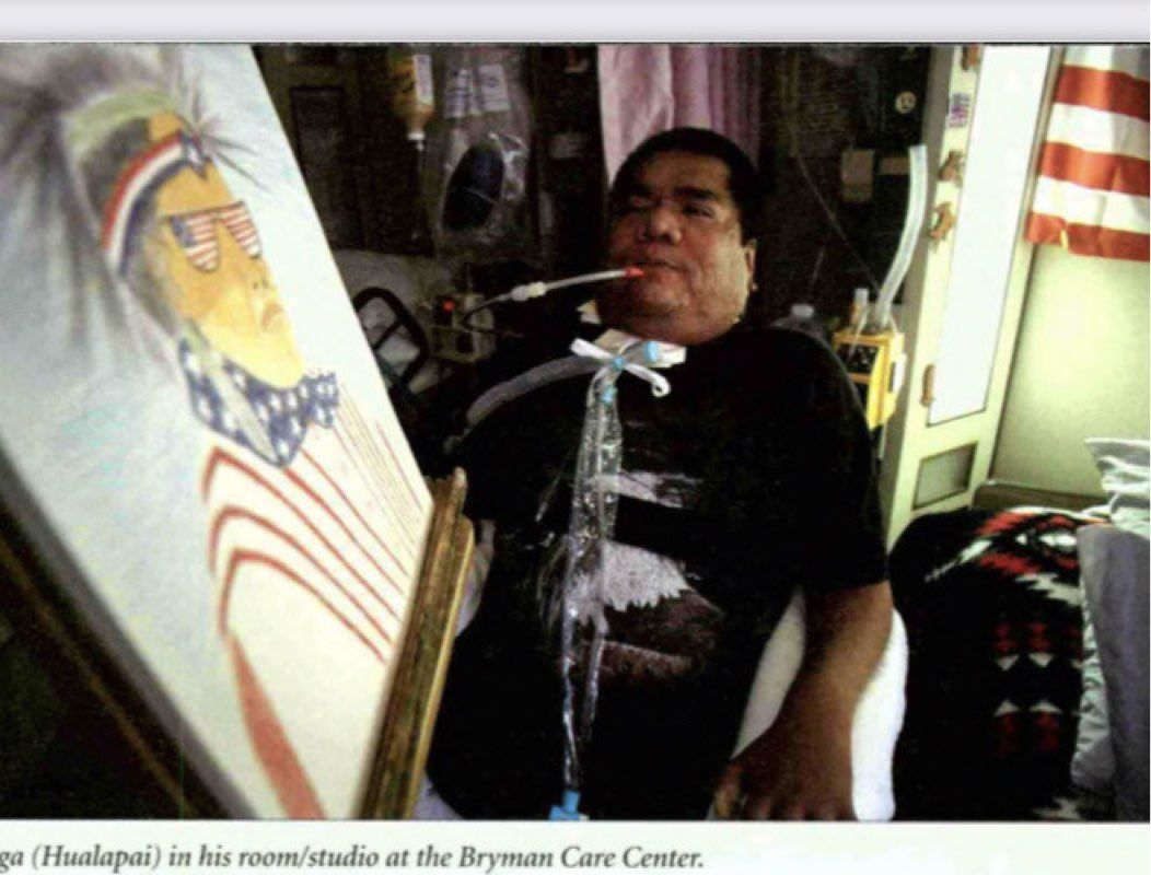Original Colored Drawing By Quadriplegia Native American Artist Tyree Honga