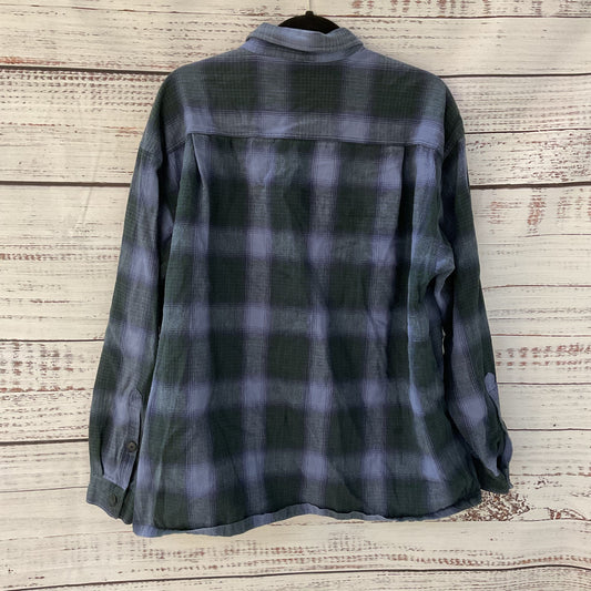 Patagonia Purple Green Plaid Long Sleeve Button Up Shirt - Size L