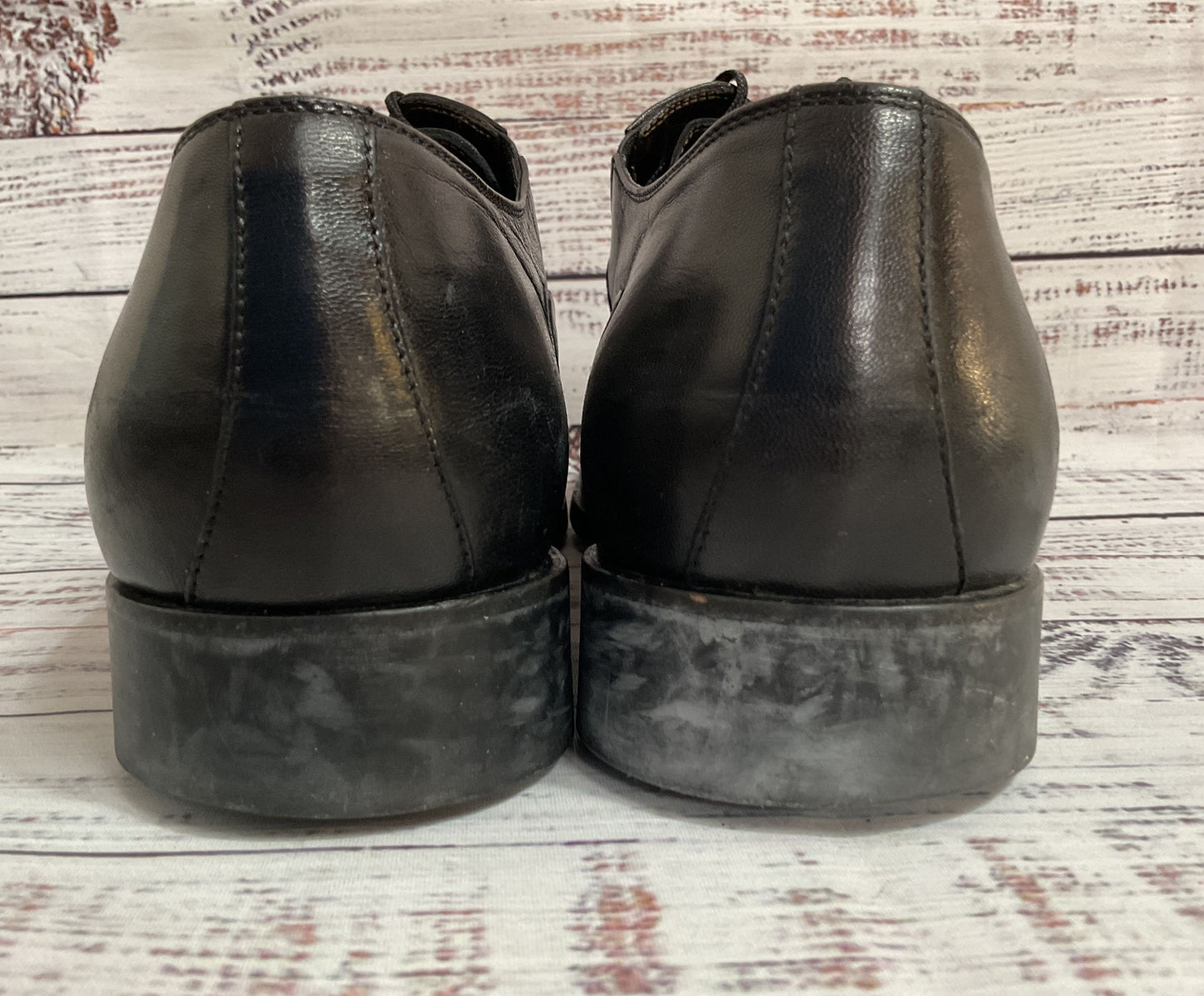 Bruno Magli Men's Black Leather Oxford Dress Shoes Size 8.5 Made in Italy