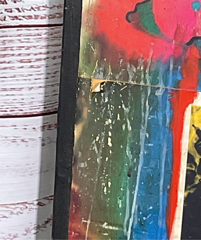 David Deak Original Total Force 1992 Mixed Media Wood 54 x 42Canvas Art