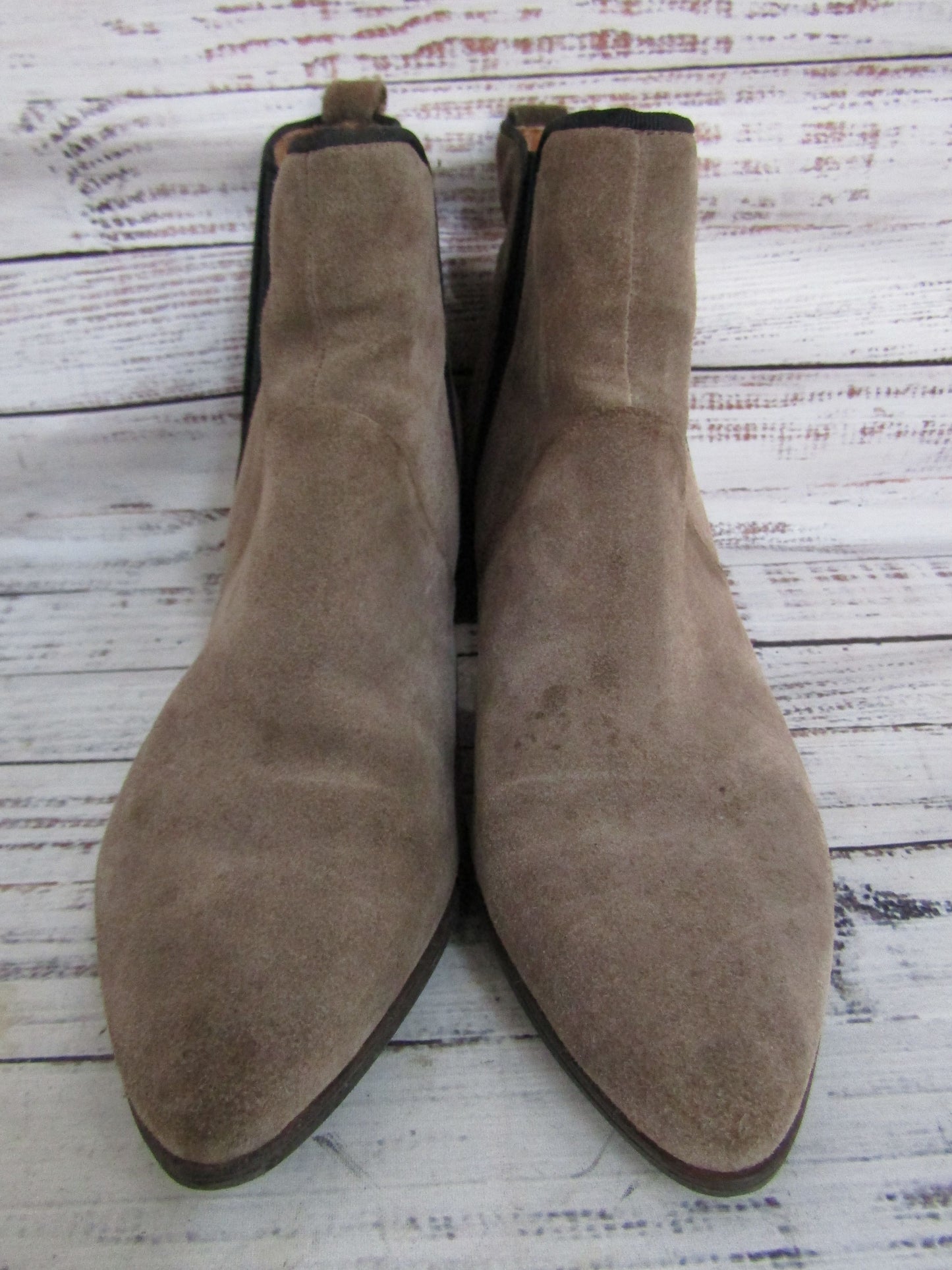 Pikolinos Women's Distressed Brown Suede Chelsea Boots Size 10