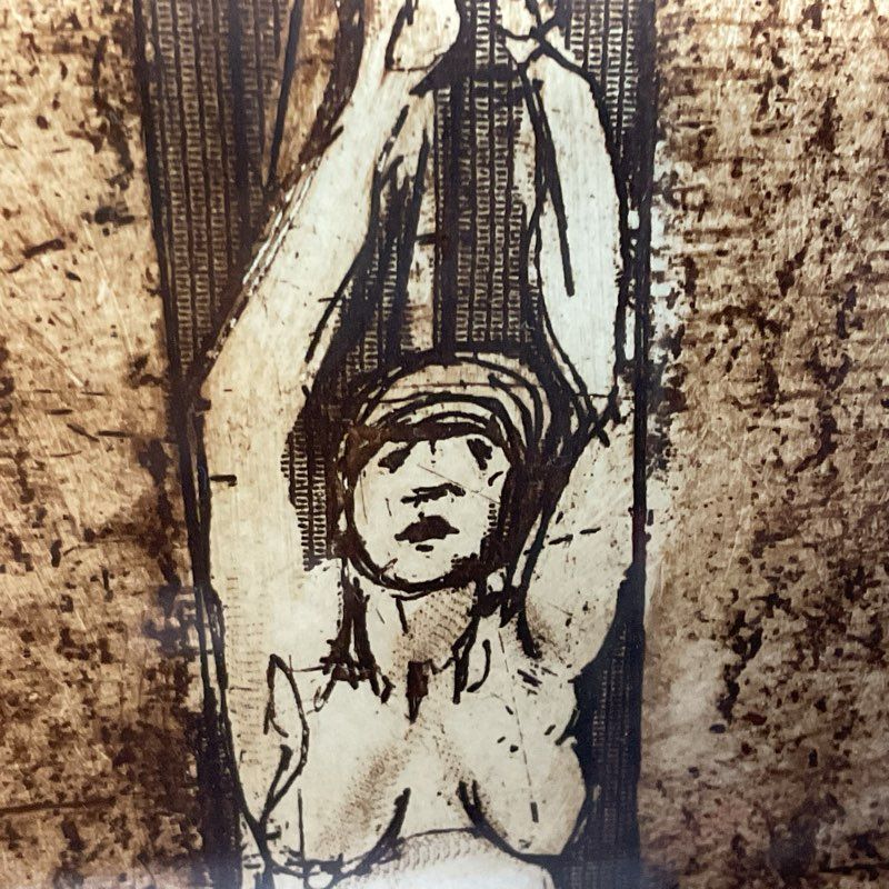 Pencil Signed ELAINE GEISINGER "Three Women Showering" Lithograph/Print