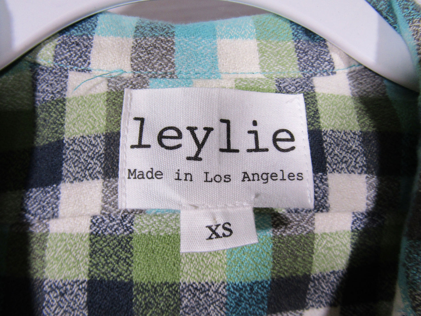 Leylie Women's Green Plaid Campfire Shirt Jacket Size XS