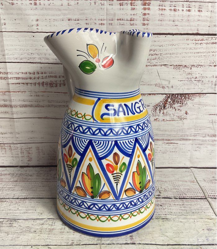 Talavera Pottery 10" Sangria Pitcher Multicolor