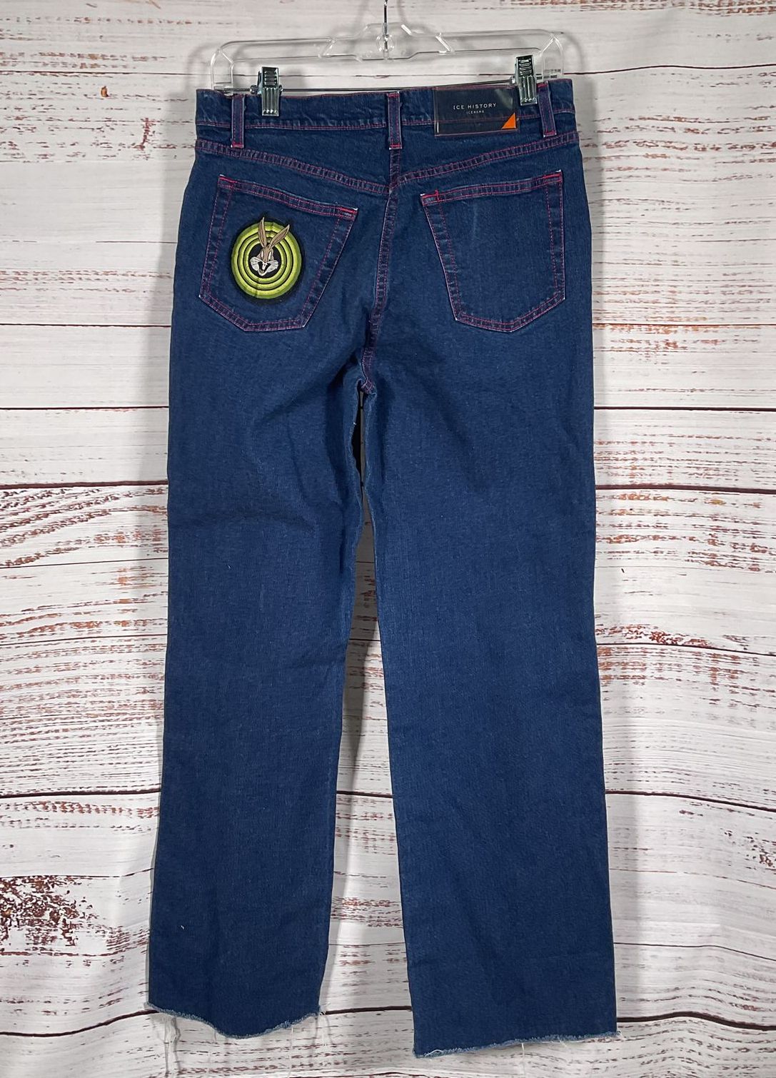 Ice History Vintage Iceberg Looney Tunes Bugs Bunny Denim Jeans Blue 33