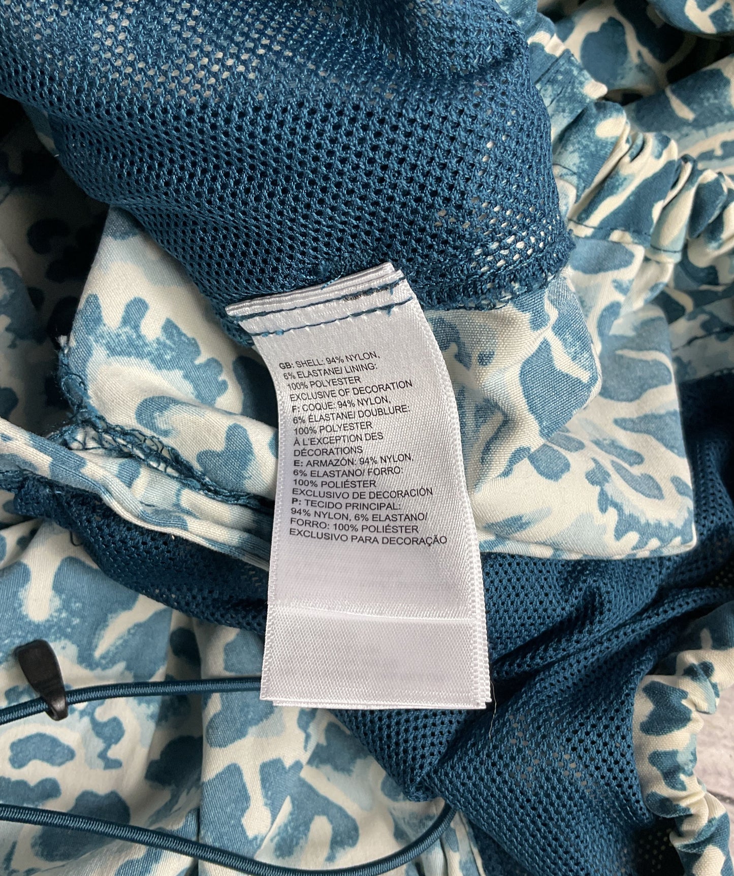 The North Face Printed Class V Pullover Anorak Jacket Monterey Blue M