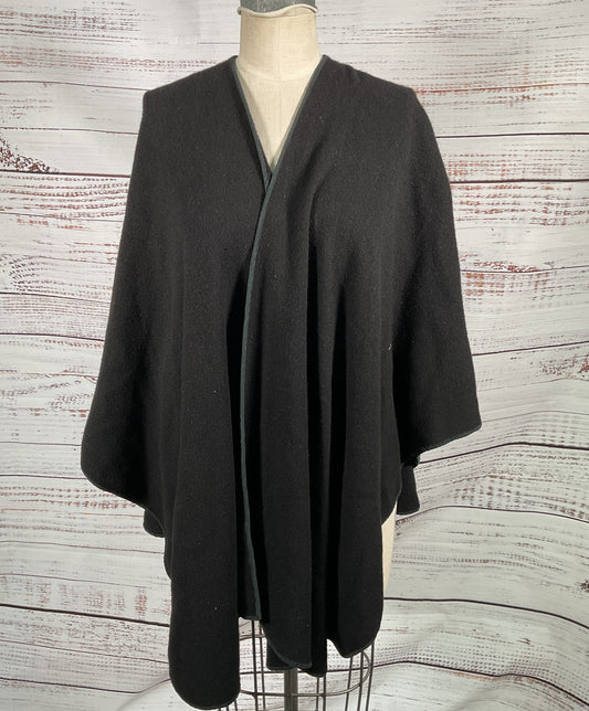 N.Peal Cashmere Oversized Poncho Black OS