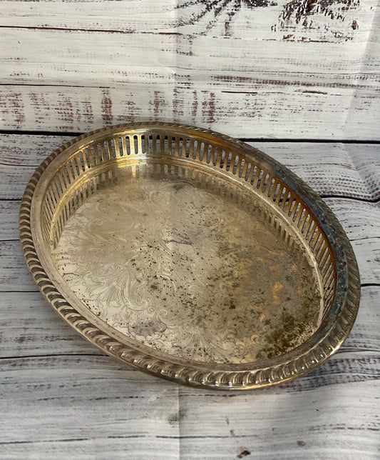 W & S Blackinton Silver Plated Serving Tray Silver
