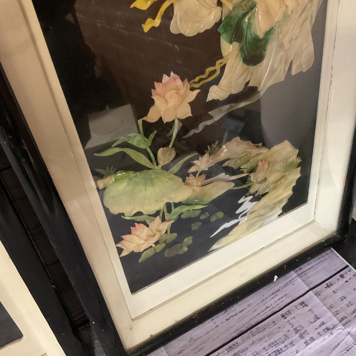 Set of 3 VTG. Asian Mother Of Pearl Framed Art Wall Hangings- 32" x 12.75"