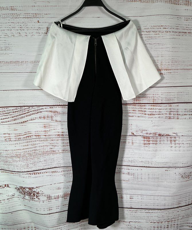 Women's Sachin & Babi Noir Black Strapless with white overlay Dress Size XS