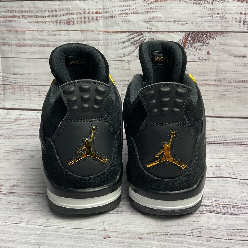 Nike Air Jordan 4 Retro Royalty Black Gold Sneaker Men's Size 8