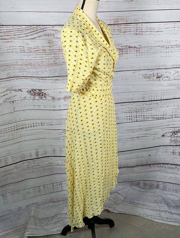 NWT GANNI Women's Maize Wrap Crepe Dress- SZ 36