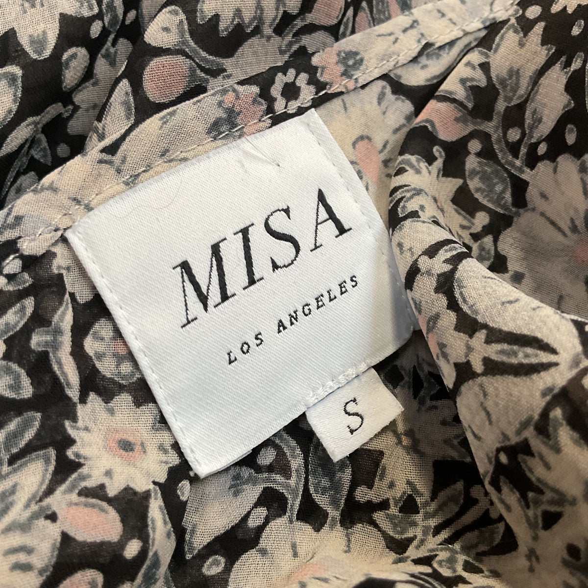 MISA Los Angeles Women's Ruffle Shoulder Strap Dress- SZ S