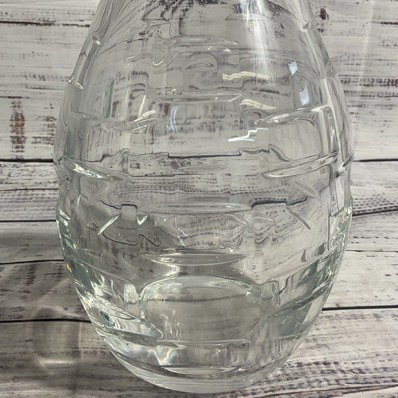 VTG. Waterford John Rocha Geo Oden Crystal Glass Carafe 10" Decanter