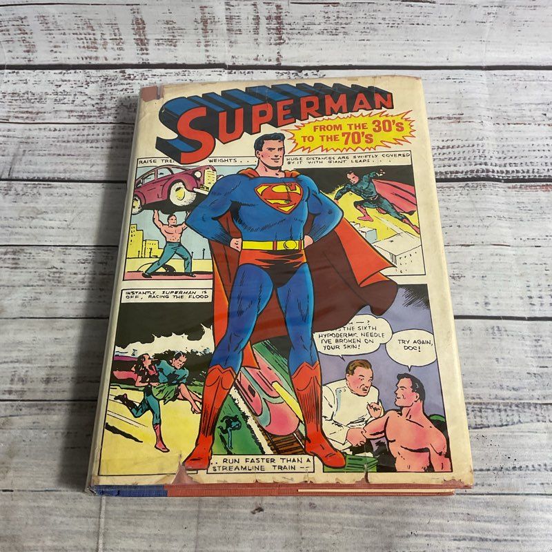 VTG. Superman From The 30s To The 70s Hardcover Dc Comics Graphic Novel 1971