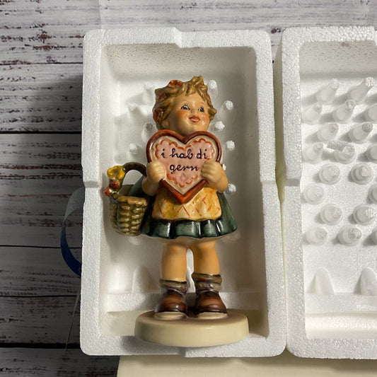 VTG Goebel Hummel German Valentine Girl Collectors Club Special Edition 1 w/ Box