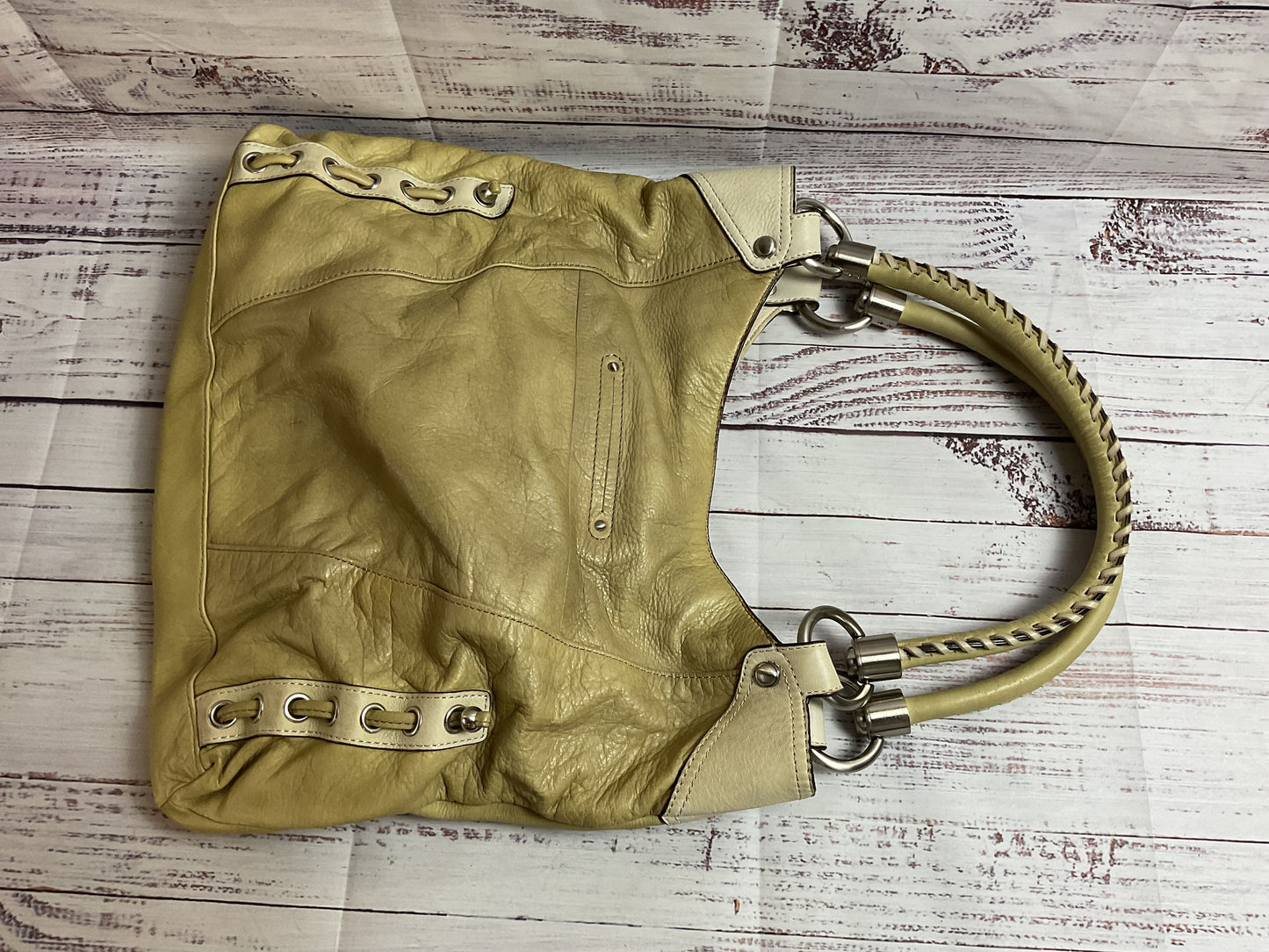 Makowsky Green Leather Tote Bag