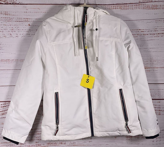 Tommy Hilfiger White Zip Up Fleece Lined Jacket NWT - Size S