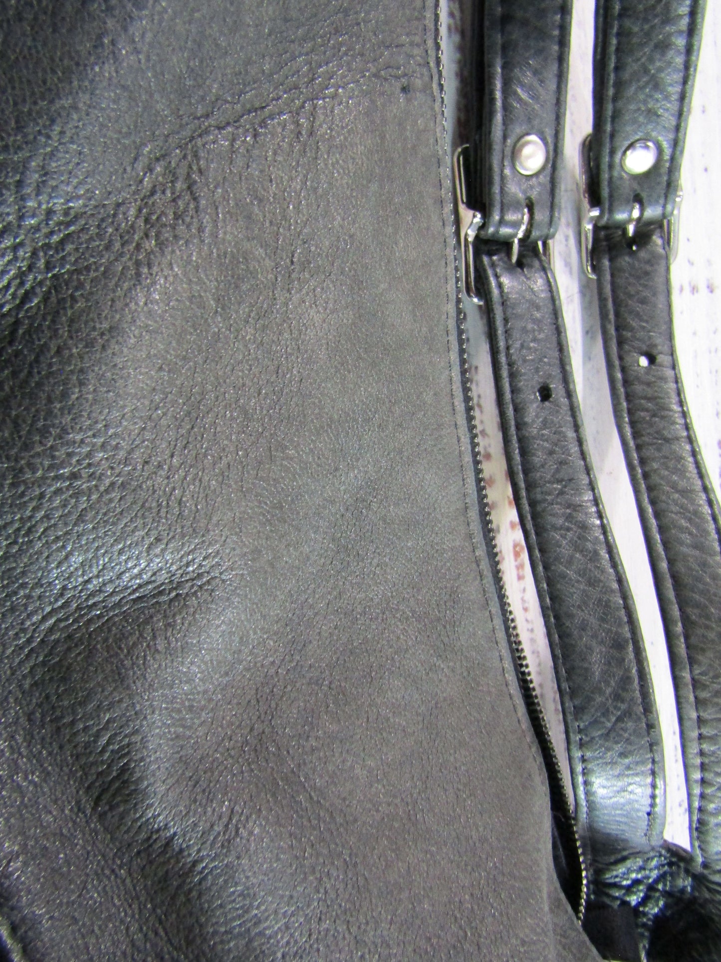 Guerin Women's Distressed Black Leather Shoulder Bag Made in Beverly Hills