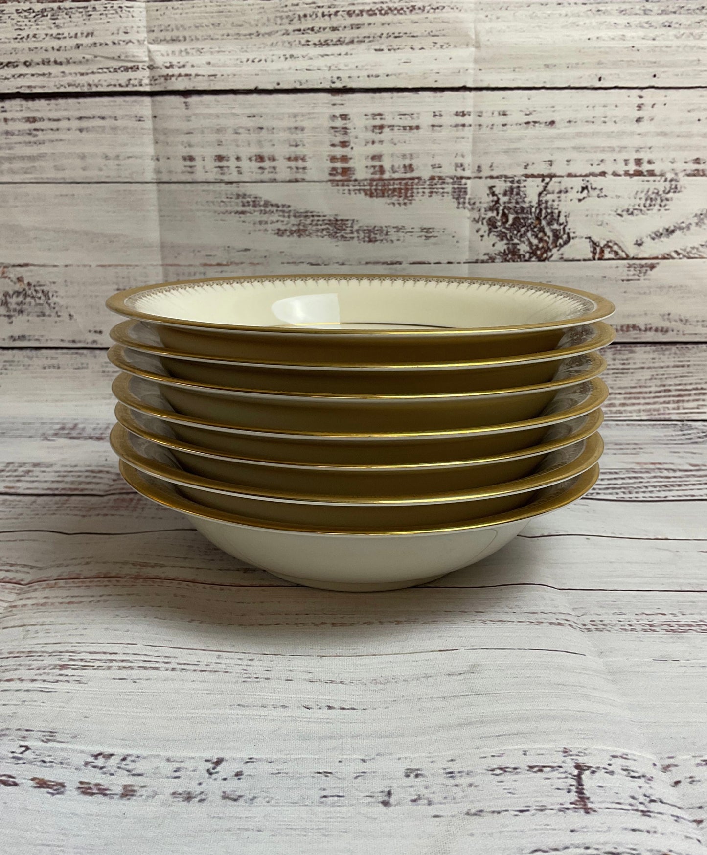 Gorgeous Vintage Set Of 7 Edinburgh Noritake Fine China Dinner Bowls