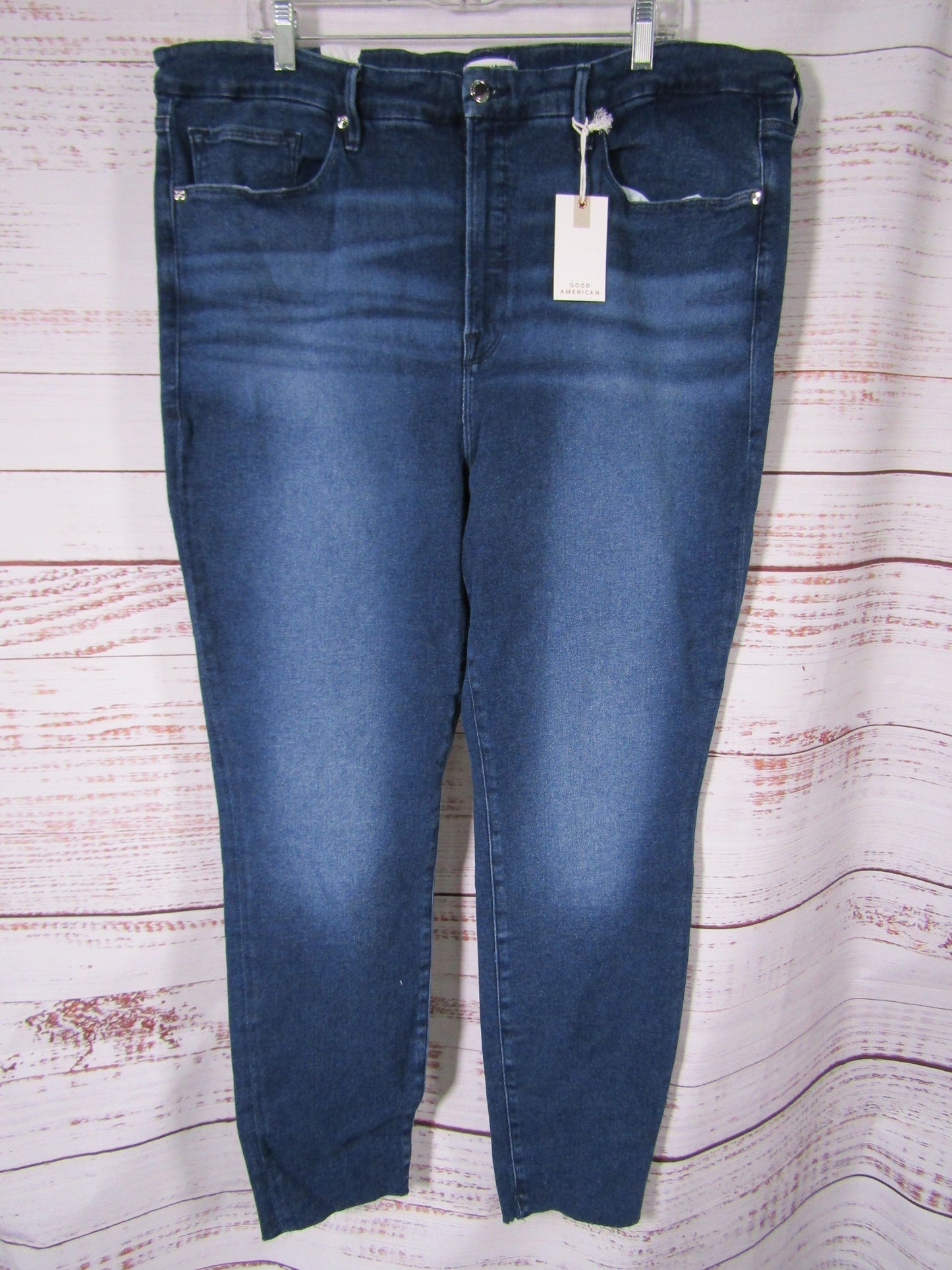 Good American Good Waist Women's Blue High Rise Skinny Jeans Size 22