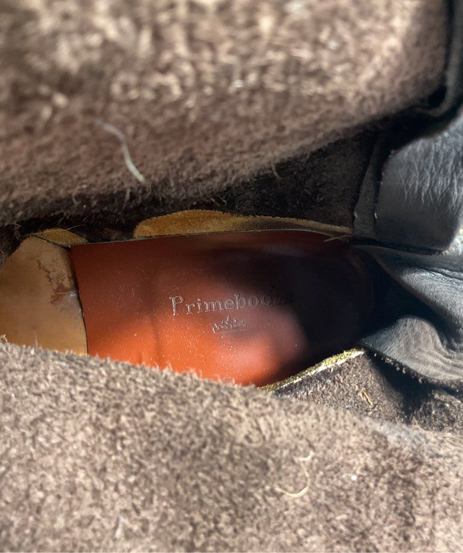 PRIMEBOOTS Engineer Boot Women Brown Leather Biker Belted Buckle Dainite 3 1/8