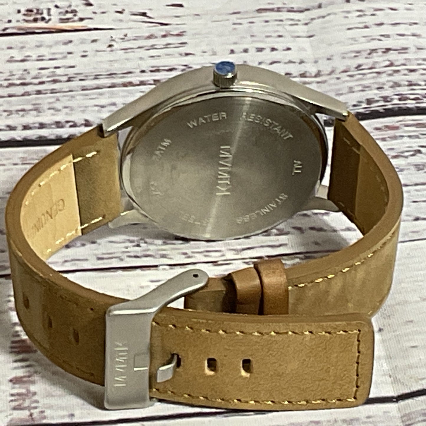 MVMT Silver Tone Tan Band Men's Watch