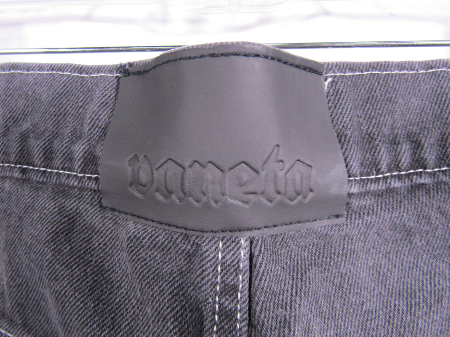 Vaneta Women's Embroidered Black Denim Wide Leg Jeans Size S