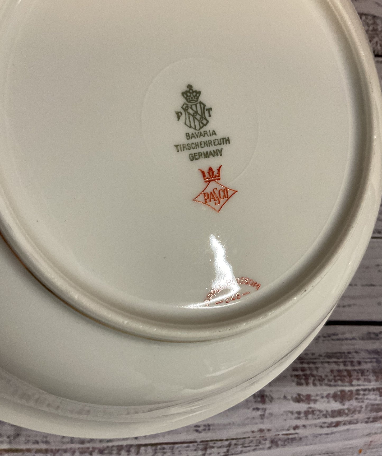 Tirschenreuth Bavaria Germany Apple Blossom White Porcelain Serving Bowl