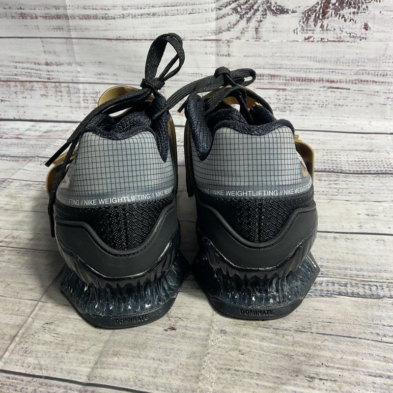 Nike Romaleos 4 Black & Gold Bodybuilder Weightlifting Shoe Women's Size 6