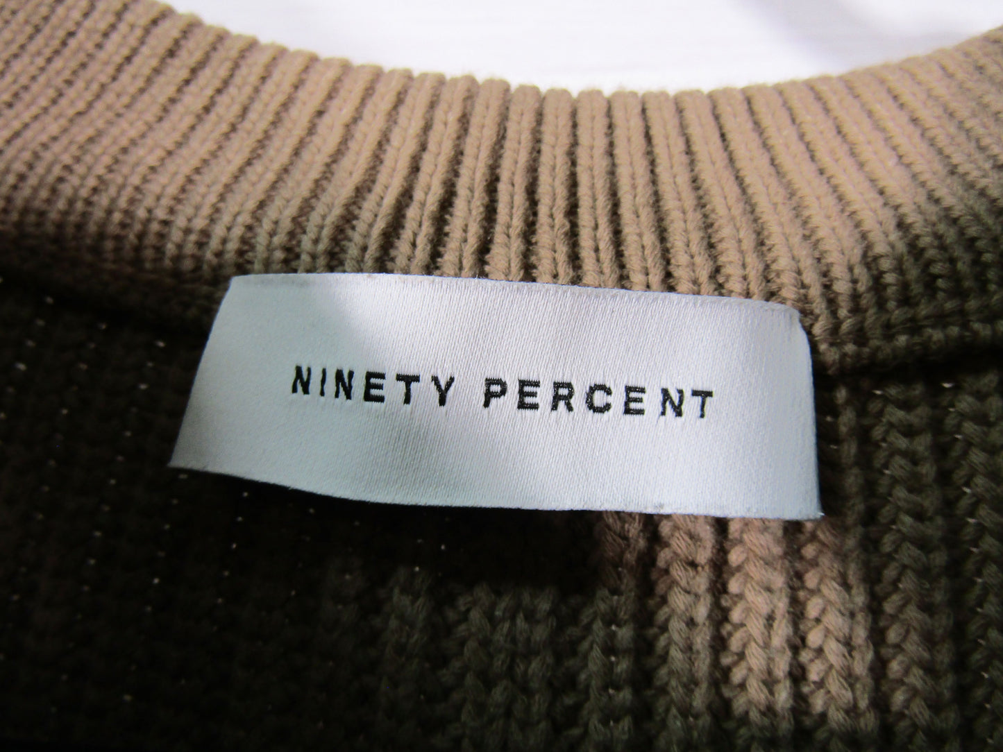 Ninety Percent Net Sustain Iris Women's Brown Cotton Blend Knit Sweater Size S
