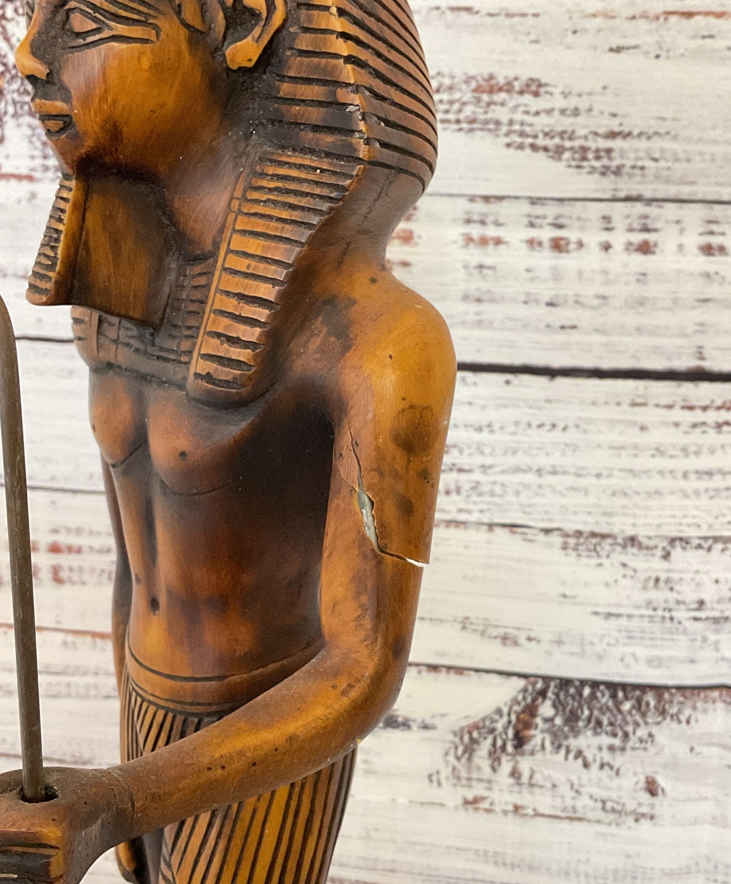 Vintage Egyptian Pharoah Resin Sculpture