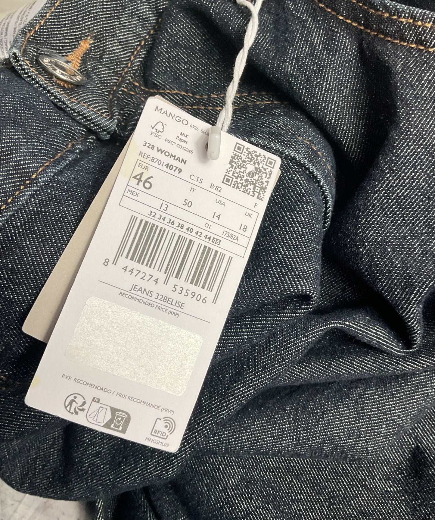 MNG Wide leg High Waist Jeans Blue 46