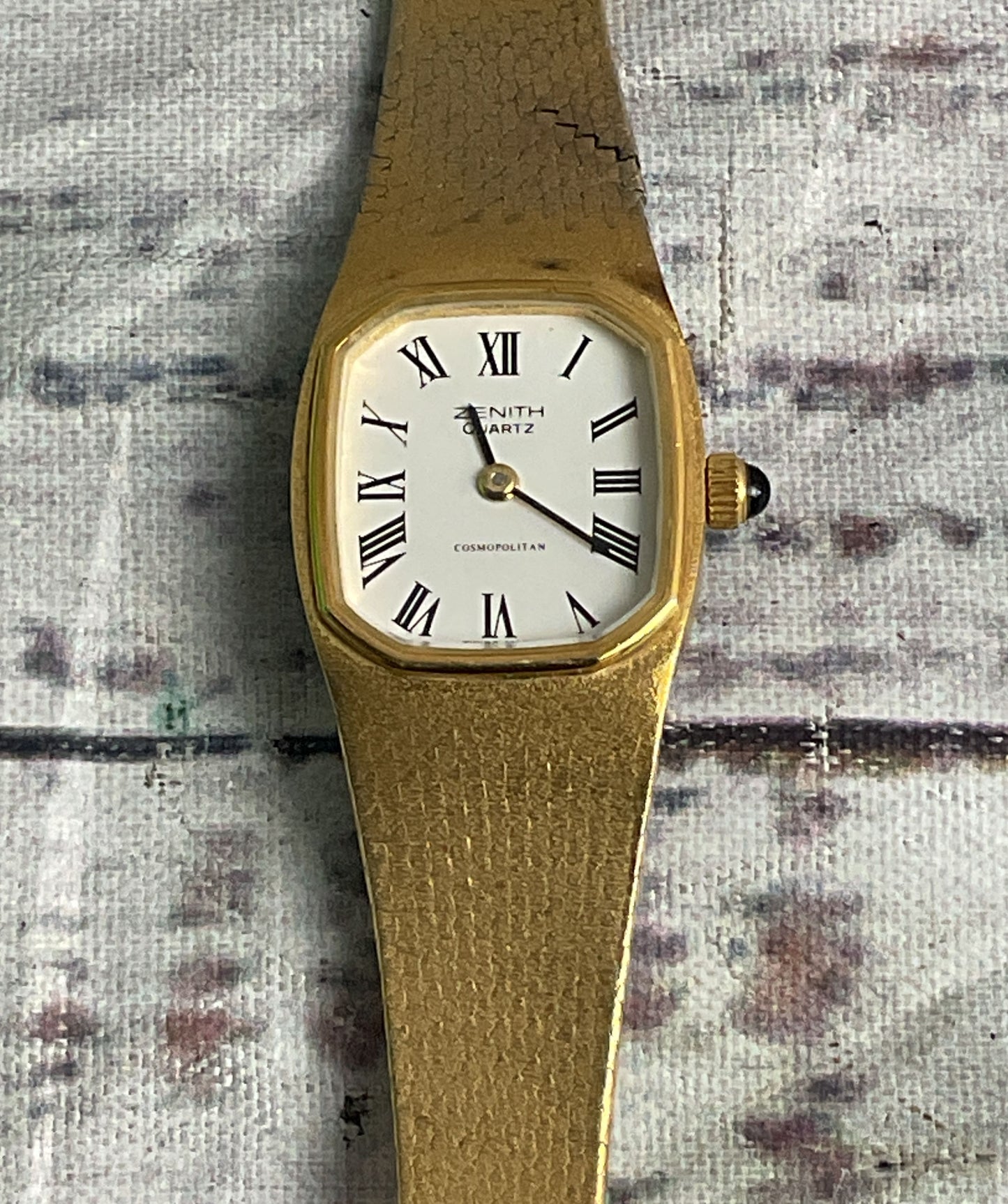 Zenith Cosmopolitan Untested Vintage Watch Gold Plate OS