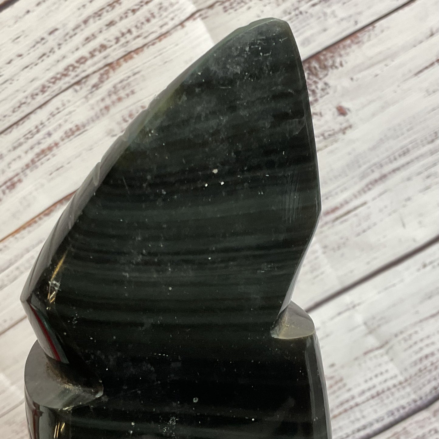 Black Obsidian Aztec/Mayan Warrior Figurine- 8.25"