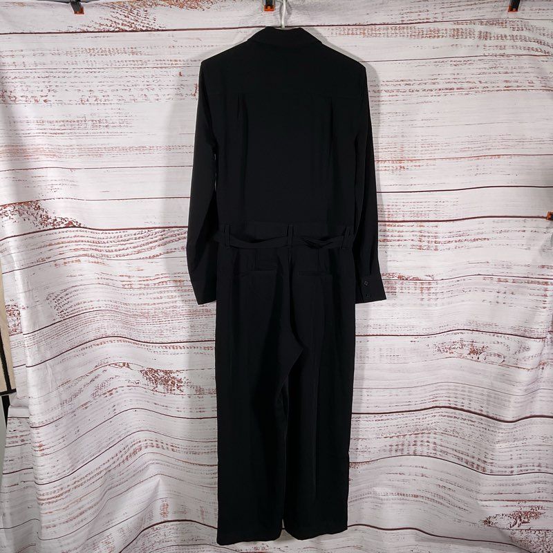 Madewell Black Belted Utility Pocket Wide Leg Jumpsuit - Size 2
