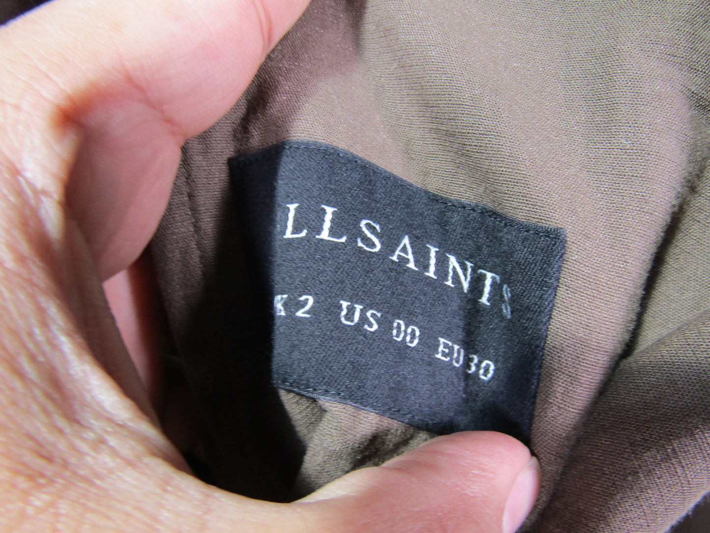 Allsaints Lia Mac Women's Green Double Breasted Trench Coat Size 00