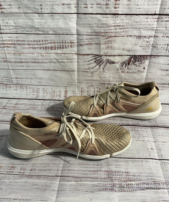 adidas Stella McCartney x UltraBoost Metallic Beige Sneakers Size 7.5 Women's