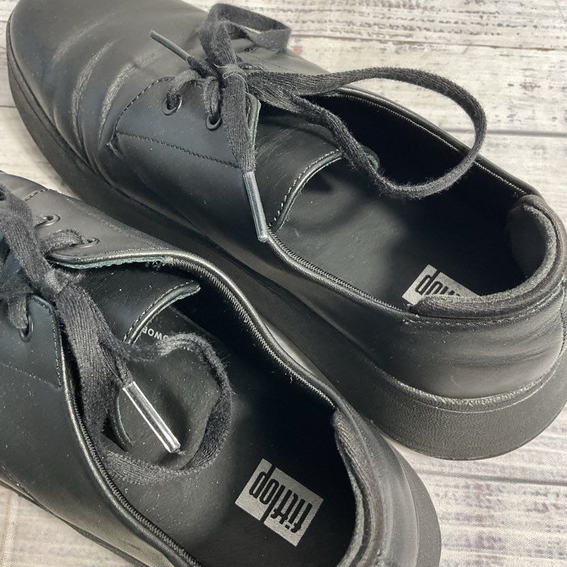 Fitflop F-Mode Black Lace Up Slip Resistant Work Uniform Shoe Women's Size 6.5