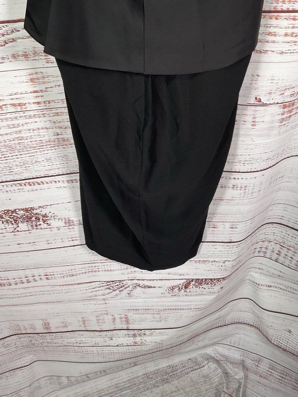 NEW Ted Baker One Shoulder Peplum Pana Sheath Dress Size 5 Black