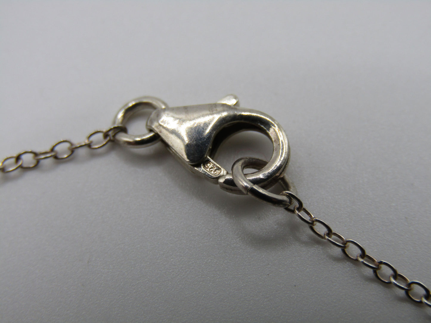 Delicate Sterling Silver Hematite Heart Pendant Necklace